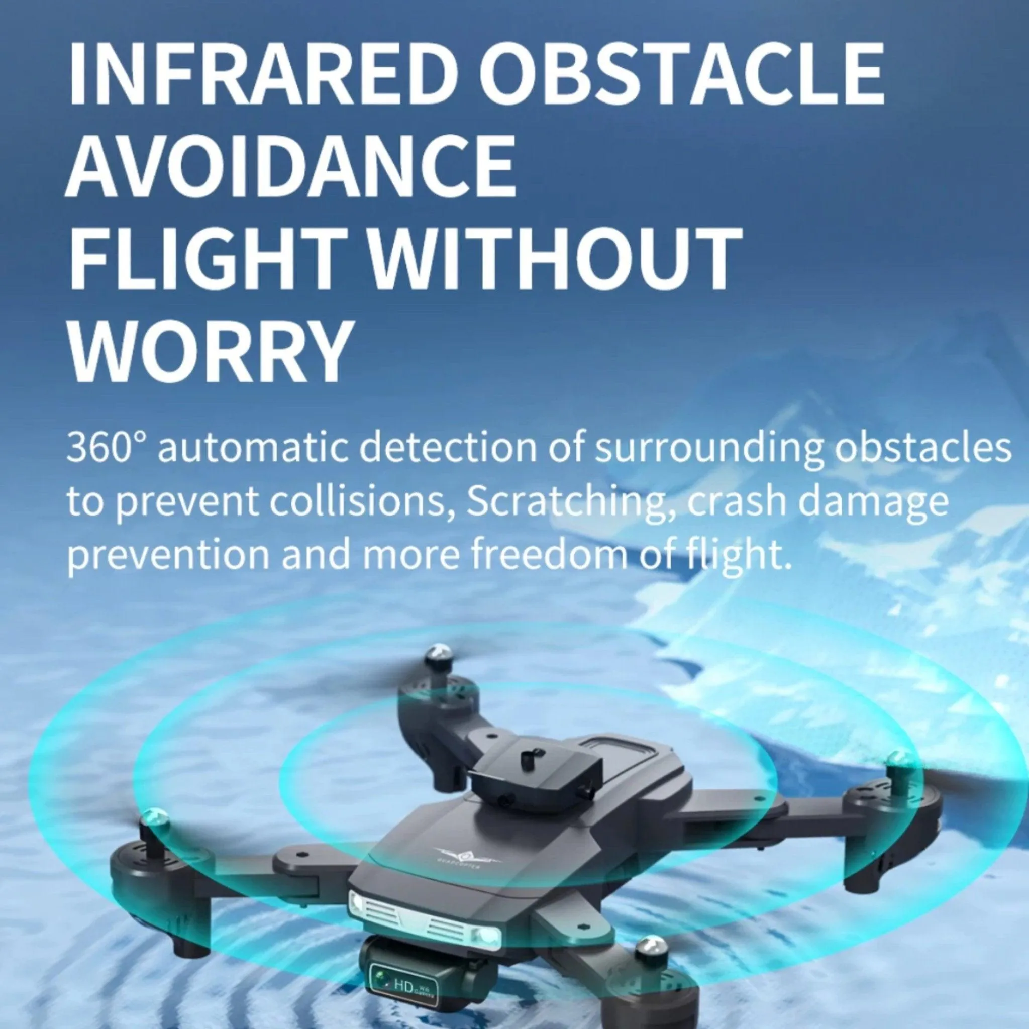 TUTT KF617 Mini Drone 4K Dual Camera Drone Infrared Obstacle Avoidance Optical Flow Foldable Quadcopter Height Hold Follow, Orbit, Waypoint Modes 2* Batteries