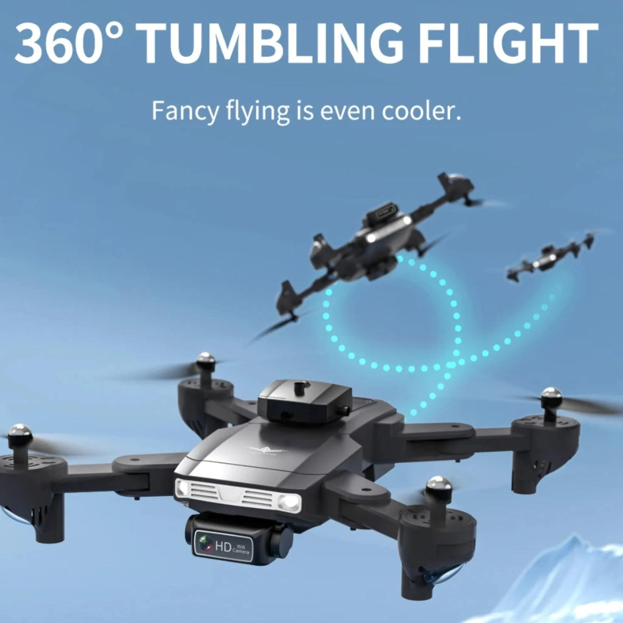TUTT KF617 Mini Drone 4K Dual Camera Drone Infrared Obstacle Avoidance Optical Flow Foldable Quadcopter Height Hold Follow, Orbit, Waypoint Modes 2* Batteries