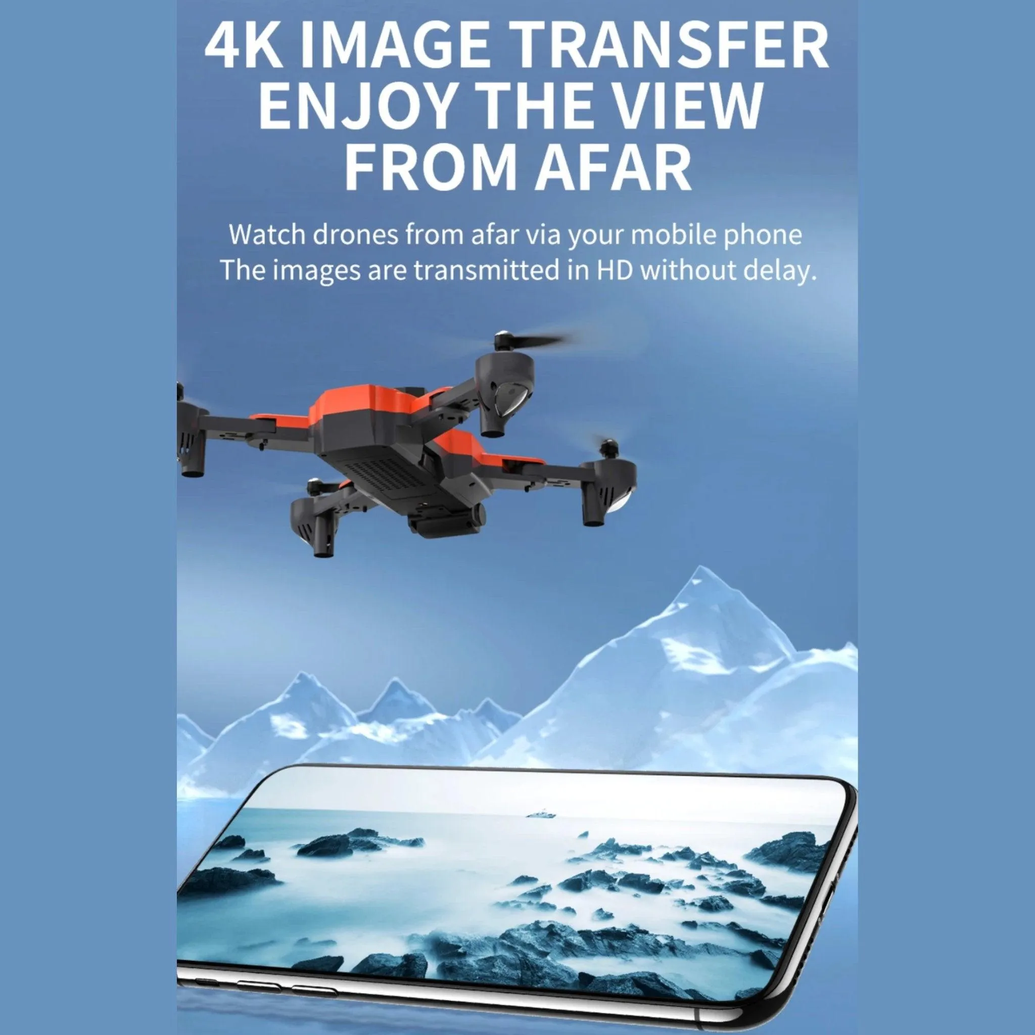 TUTT KF617 Mini Drone 4K Dual Camera Drone Infrared Obstacle Avoidance Optical Flow Foldable Quadcopter Height Hold Follow, Orbit, Waypoint Modes 2* Batteries