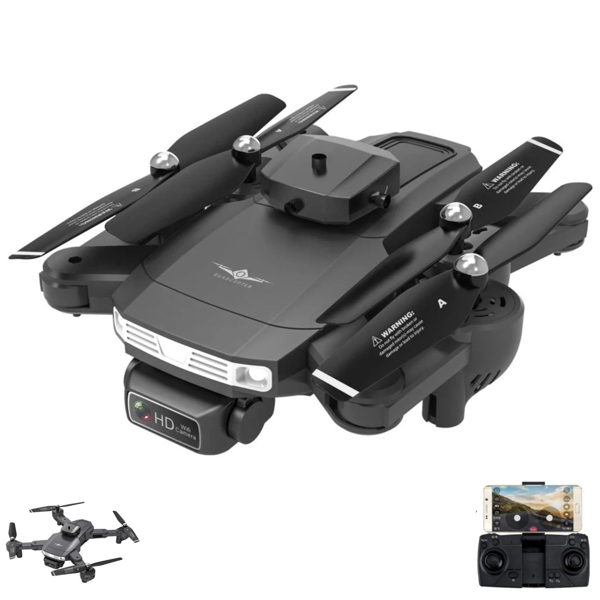 TUTT KF617 Mini Drone 4K Dual Camera Drone Infrared Obstacle Avoidance Optical Flow Foldable Quadcopter Height Hold Follow, Orbit, Waypoint Modes 2* Batteries