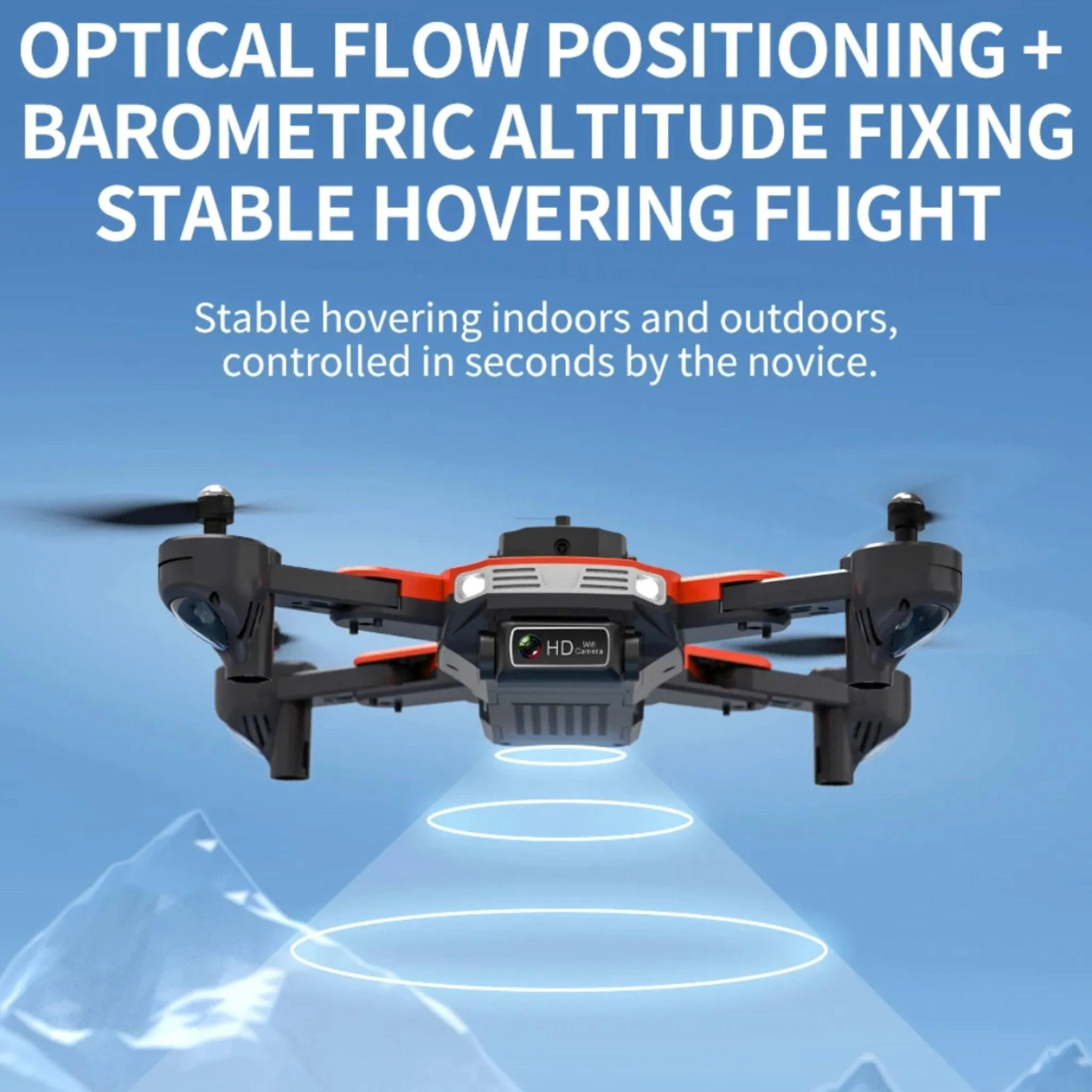 TUTT KF617 Mini Drone 4K Dual Camera Drone Infrared Obstacle Avoidance Optical Flow Foldable Quadcopter Height Hold Follow, Orbit, Waypoint Modes 2* Batteries