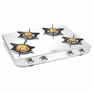 Vidiem Steel TUSKER GAS STOVE 4 Burner (Rear Gas outlet)
