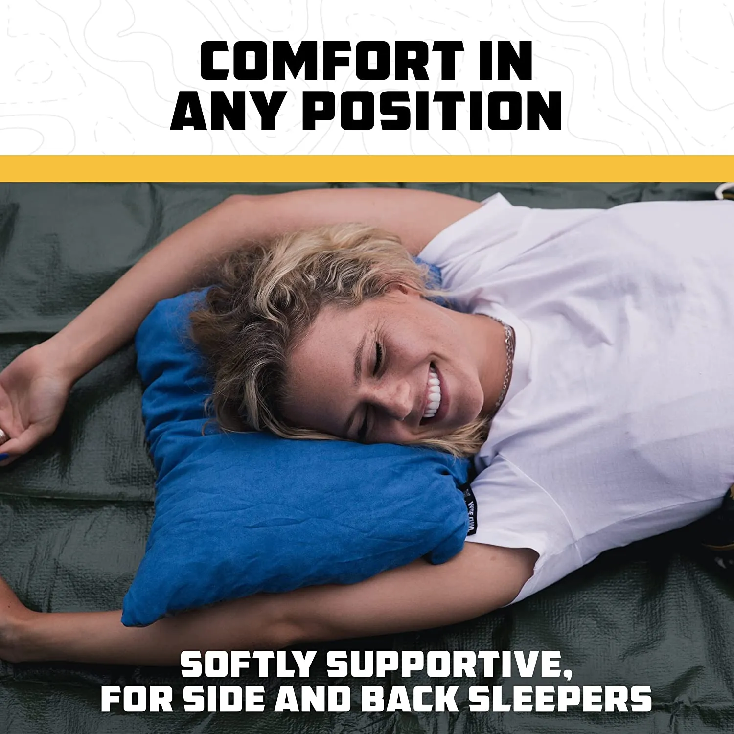 Wise Owl Outfitters Camping Pillow - Essential Camping Accessories, Backpacking Pillow for Sleeping and Traveling - Compressible Memory Foam Travel Pillow, Compact - Small/Medium