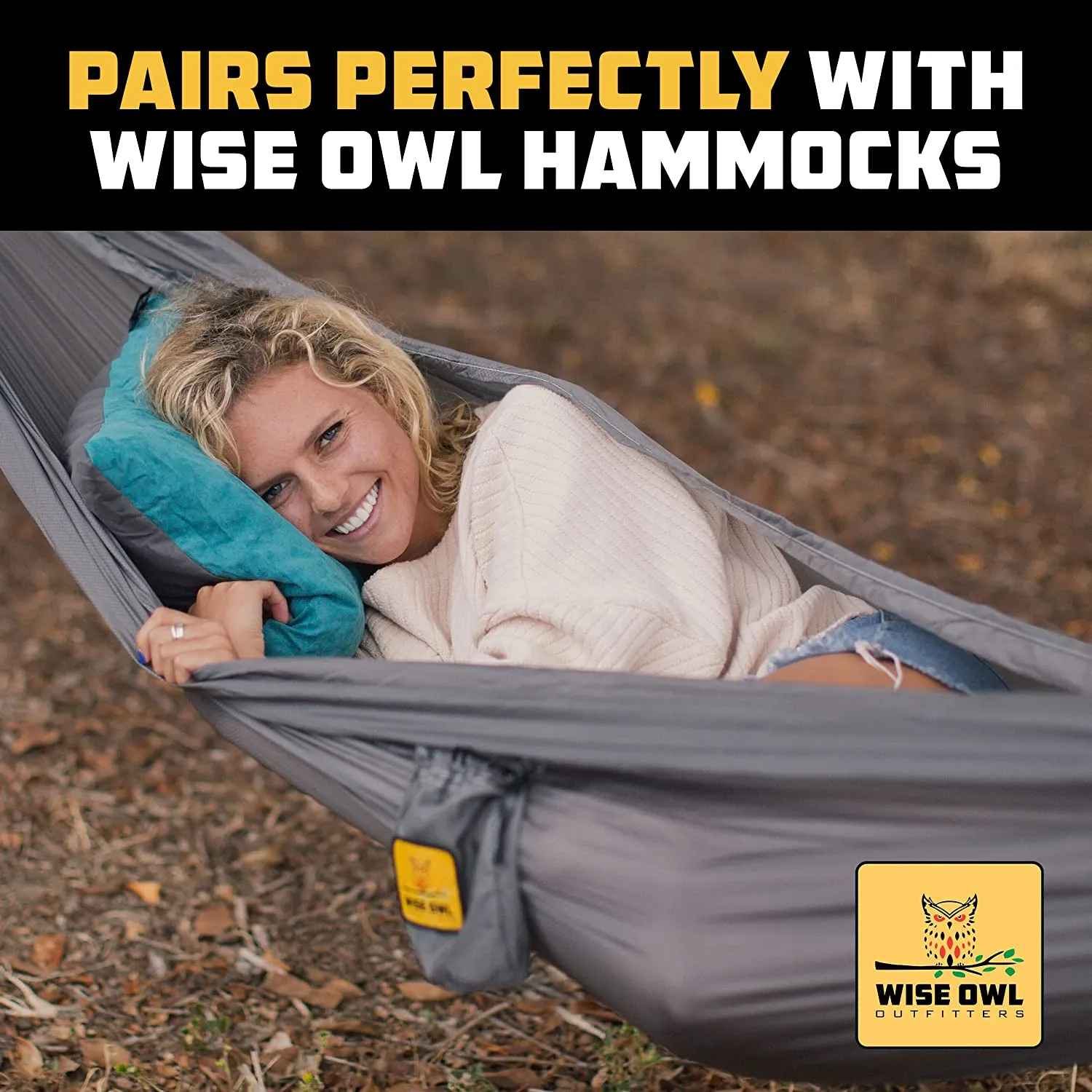 Wise Owl Outfitters Camping Pillow - Essential Camping Accessories, Backpacking Pillow for Sleeping and Traveling - Compressible Memory Foam Travel Pillow, Compact - Small/Medium